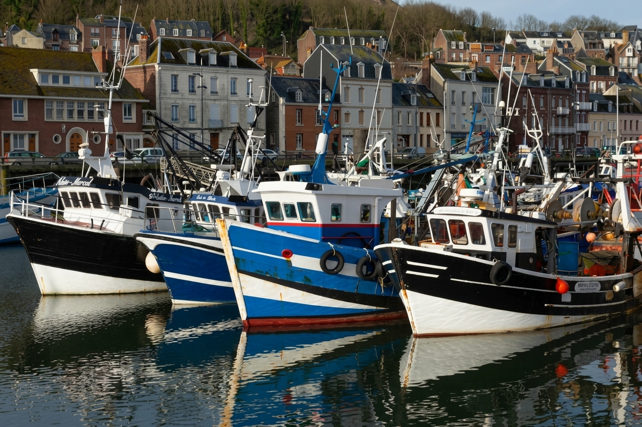 Bateau de peche sur l'eau
